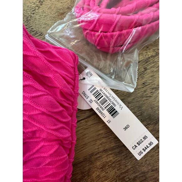 NWT Victoria's Secret Swim Push-up Bandeau Bikini Top & Bikini Bottom Size M - Picture 7 of 7